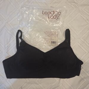 Plus Size Nursing Black Bra NWOT - Leading Lady